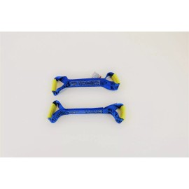Safe N Secure 2 Pack of Blue  DIAMOND WEAVE Dog Bones for Rollback / Flatbed Wrecker Straps