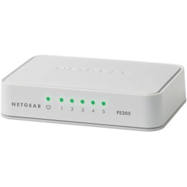 NETGEAR FS205-100PAS 5-Port Unmanaged Switch, Fast Ethernet, Desktop, 10/100Mbps (FS205)