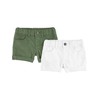 Simple Joys by Carter's Toddler Girls Denim Shorts, Olive/White, 5T