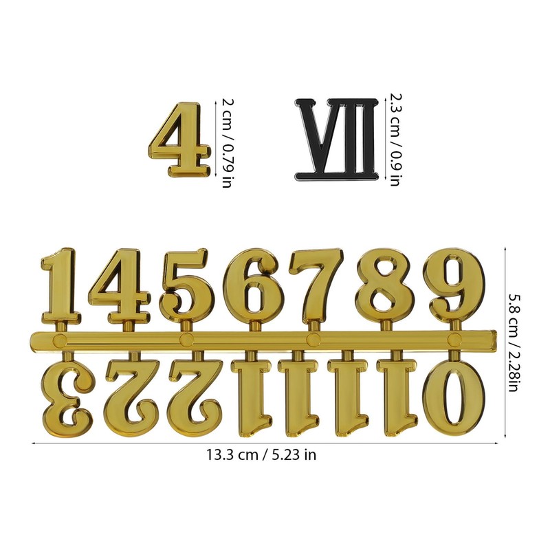 SHINEOFI 18pcs Clock Numerals Kit, DIY Digital Clock Numbers, Arabic