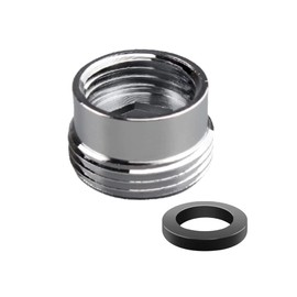 Brass Faucet Adapter, G1/2" to G3/4" Faucet Aerator Adapter Hose Thread Fitting Connector for Washing Machine Dishwasher Garden (Silver)