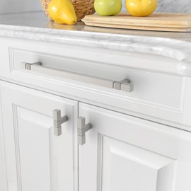 Asidrama 6 Pack 7.5 Inch(192mm) Brushed Satin Nickel Kitchen Cabinet Handles, Cabinet Pulls Kitchen Cabinet Hardware for Cupboard Drawer Pulls