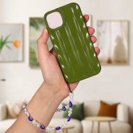 2 PCS Evil Eye Phone Charm Strap, Pearl Phone Strap Phone Phone Wrist Strap Keychain for Men Women Girls