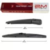 2MPLASTIC Rear Wiper Arm Blade For Hyundai Tucson 2016-2017 (New