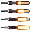Alopee 4-Pack Sequential LED Motorcycle Turn Signals 12V Flowing IP67