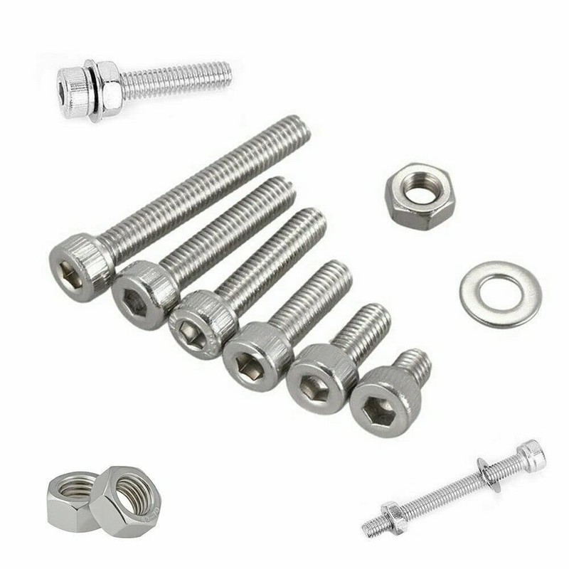 1080pcs Stainless Steel M2/M3/M4 Bolts Nuts Screws Hex Head Assorted