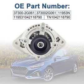 Sowyre 37300-2G061 12V 150A Alternator Compatible with Hyundai Sonata 2015-2019，Santa Fe Sport 2017-2018，Santa Fe 2019-2020，Compatible with Kia Sorento 2015-2020，Optima 2016-2020