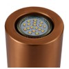 Small and Contemporary Brushed Copper LED Table/Floor Lamp Uplighter by