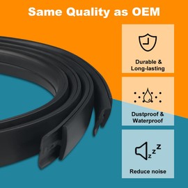 JDMON Roof Drip Molding Weatherstrip Compatible with Toyota Tundra Double Cab 2007-2020, Replace ‎755520C050 ‎755510C050, Left and Right, 2 PCS