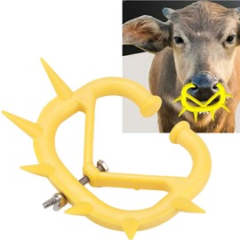 Cow Weaning, 10 Pieces Cow Weaning Cow Nose Ring Calf Weaning Nose Rings Plastic Cattle Cow Weaning Tool Cow Weaning Offset Ring for Cow Livestock Prevent Sucking