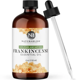 NaturoBliss 100% Pure Frankincense Essential Oil Therapeutic Grade Premium Quality (4 fl. oz) with Glass Dropper, Perfect for Aromatherapy