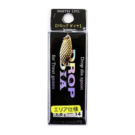 SMITH LTD Spoon Drop Diamond 1.0 inch (25 mm), 0.07 oz (1.8 g), Gold OR #14 Lure