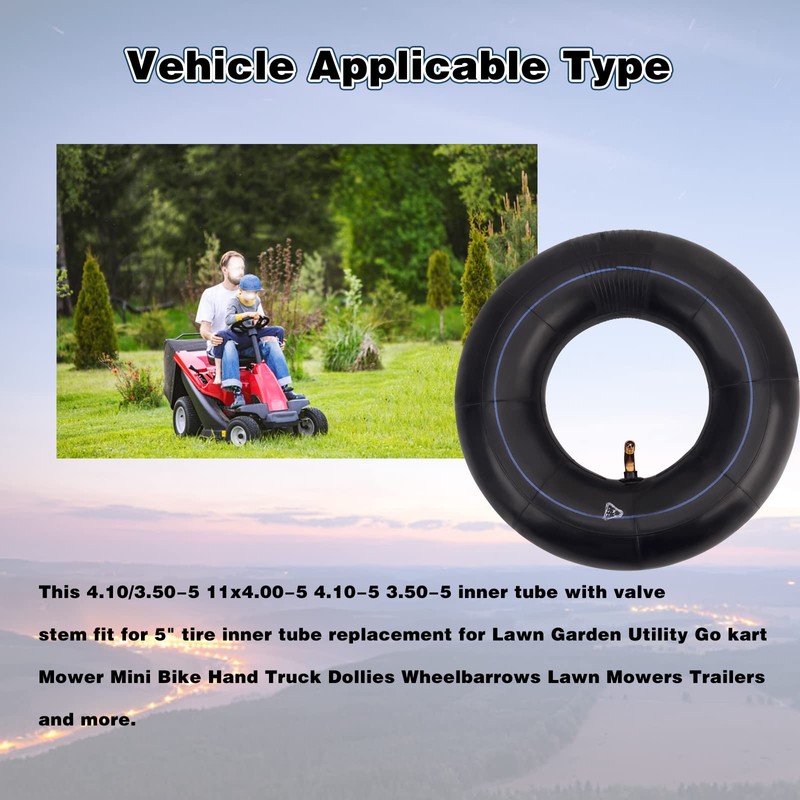 AWSZH(2 pack) 4.10/3.50-5 Inner Tube with TR87 Bent Valve Stem