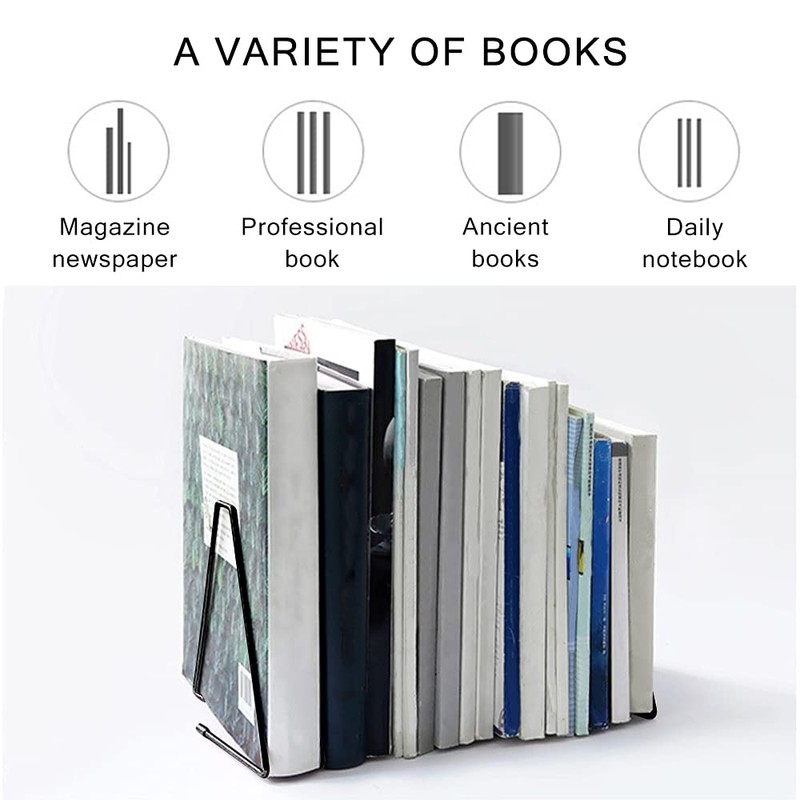 11 Adjustable Triangle File Folders Desk Vertical Magazine Rack Metal