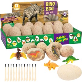 Dino Excavation Set for Children, Dinosaur Eggs for Digging Out Dinosaur Advent Calendar, Dino Toy Dinosaur Figures for Children Boys Girls from 6 7 8 9 10 Years