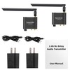 Wilxisum 2.4G Wireless Audio Transmitter and Receiver, RCA/3.5mm Jack Input/Output