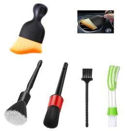 Fitosy Car Detailing Brushes Duster Cleaning Kits, Soft Hair Dashboard Air Vent Crevice Dusting Detail Cleaner Interior Accessories Tools for Car Decoration,Automotive,Truck,SUV,RV