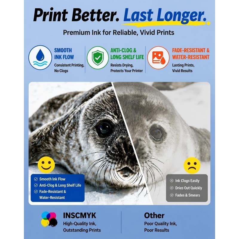 INSCMYK Remanufactured for 232XL for Epson XP-4200 Printer Ink Cartridges