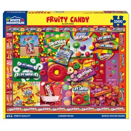 White Mountain Puzzles Fruity Candy 1000 Piece Jigsaw Puzzle Fun Food Puzzles for Family
