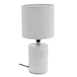 Ceramic Table Lamp with Shade Equator White