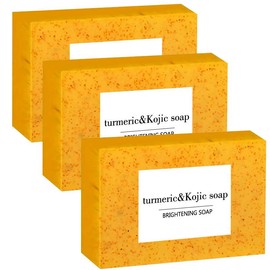 ANURAG 3 Piece Turmeric Tricarbonate Soap, Naturally Derived Soap, Feminine Care Soap, Everyday Body Cleaning Products, Christmas Gift, Turmeric Soap Bar - Specification: 3PCS