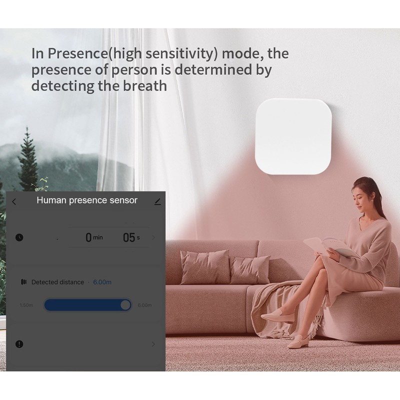 Human Presence Sensor 24G MmWave Radar 6m Detection Range 120