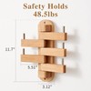 TREOAKWIS Oak Wood Coat Hooks, Coat Rack Wall Mount Swivel