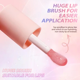 LANGMANNI Moisturizing Lip Oil,No-Sticky Lip Gloss Lip Balm Lip Care,Fruit Flavoured Lip Oil For Dry Lip's Moisturizing Hydrating And Nourishing (Raspberry)