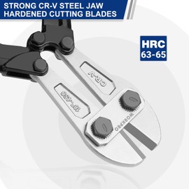 WORKPRO 18-Inch Foldable Bolt Cutter, Tri-Material Handle with Comfort Grip, Chrome Vanadium Steel Blade, for Rods, Bolts, Rivets, Wires, Cables and Chains