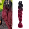 Braiding Hair Ombre Black to Wine Red Braid Hair Extensions