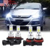 Unbranded LED Headlight High Low Beam Bulbs Combo 4PC For