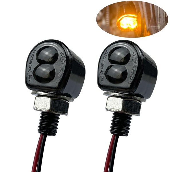 KASELIN Motorcycle Turn Signal, LED, Ultra Small, Equipped with 2
