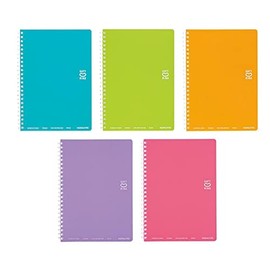 Kokuyo Soft Ring Notebook, Ruled with Dots, A5 (SV331BT), 2 Colors, Set of 5
