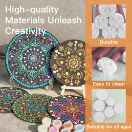 Darivefish 20 Shapes Petal Dotting Tools for Painting, Mandala Dotting Tools for Rocks, 10 Pens Set