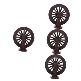 iplusmile 4pcs DIY Rotating Water Wheel Fountain Decor Vintage Style Tabletop Ornament for Fish Tank Desktop Easy to Assemble Water Feature Elegant Wheel Replacement for Cheerful Atmosphere
