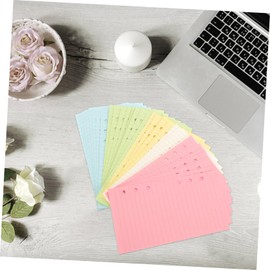 50 Refill Paper for Loose Sheets Paper Refill 6 Rings 6 Hole Planner Inserts Lined Loose Leaf Paper A5 Folder Note Coloured Paper Diary Punched Refill Papers Binding Paper Operitacx