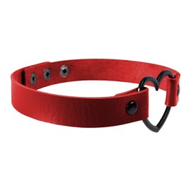 MILAKOO PU Leather Choker Women's Choker Gothic Women Heart Choker Punk Collar Men's Adjustable, Faux Leather