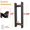 LVYIHAN Matte Black Square Barn Door Handles 12"/16"/18"/24"/36"/48"/59'', Pull Push