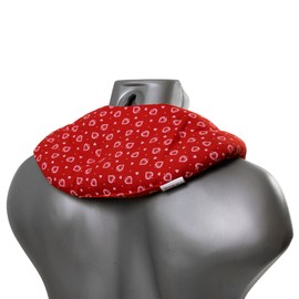 Neck Pillow with Chambers Hearts Red - Neck Pillow - Grain Pillow - Heat Cushion