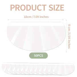 50Pcs Clear Face Visor, Eye Shield After Cataract Surgery, Face Shield Visor, Eye Shield After Surgery, Shampoo Shield, Cataract Eye Shield, Shampoo Eye Shield, Aftercare For Eyelash Extension etc.