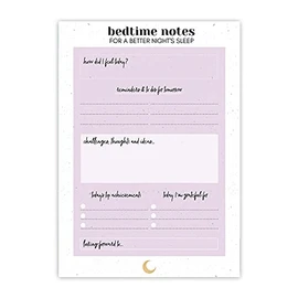 A6 Mini Bedtime Notepad Self Care Gifts For Women Sleep Better Clear Your Mind Brain Dump Planner Before Sleep Night Journal Daily Gratitude BYANIKA (Pink)