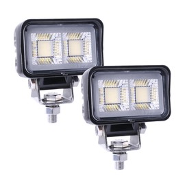 Primelux 3.4 Inch LED Work Light, 64W 5800LM 2PCS 12/24V LED Pod Lights, IP68 Waterproof, Simple Installation Sturdy and Durable Truck Lights Applicable to Truck Tractor Off-Road Vehicle ATV UTV