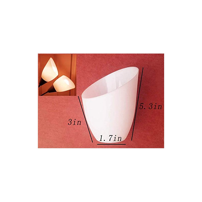 2 Pack Plastic Lampshade, 5.7 inch High, 4.1 inch Diameter,