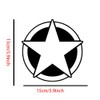 Military Star Vinyl Stickers 2-Pack – Waterproof Removable Car Decals