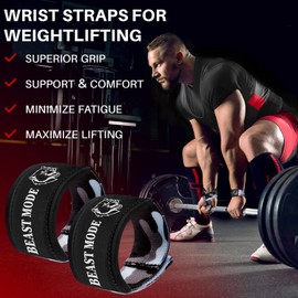 TECEUM Lifting Wrist Straps with Neoprene Padding Support – Black Camo – Arms on Fire – Heavy Duty Wrist Workout Straps For Men and Women – Ideal for Powerlifting, Strength Training, Bodybuilding