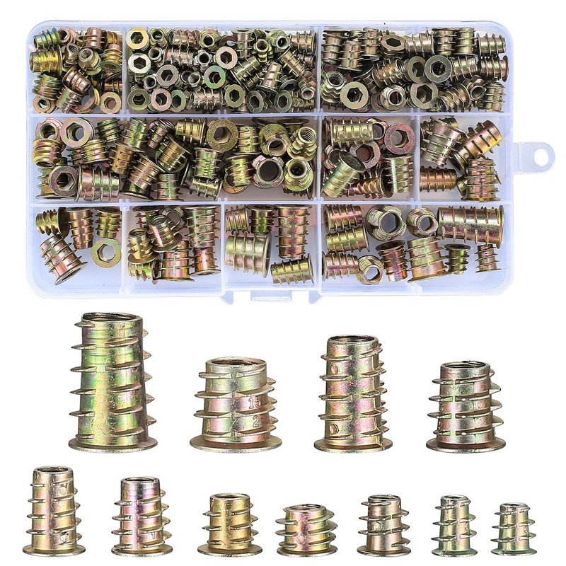 230 Pcs Threaded Inserts Nuts Assortment Tool Kit - 11