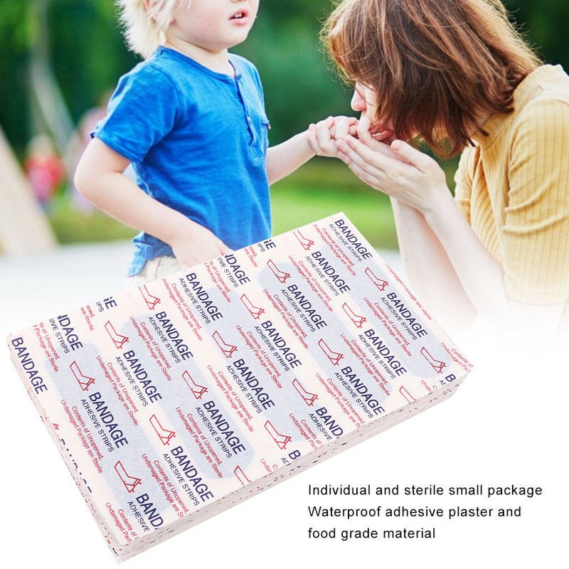 100pcs / box Adhesive Bandage Food Grade Antibacteria Waterproof Wound
