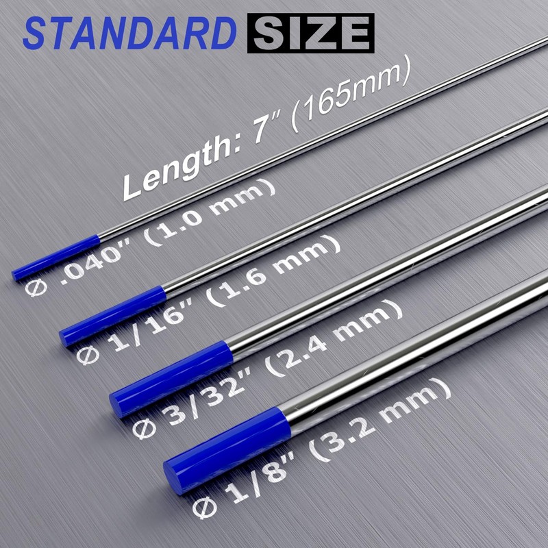 WelderElite TIG Welding Tungsten Electrode 10 Pack 3/32" × 7"