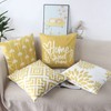 NIULAA Mustard Yellow Cushion Covers 50cm x 50cm Set of