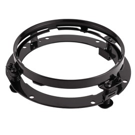 Aramox Headlight Mount Motorcycle 7 Inch Headlight Mount Front Light Round Holder Mounting Base Suitable for JK (Black)